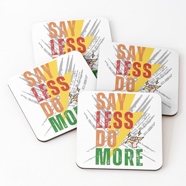Item preview, Say Less Do More – Power Lightning Fist Motivational Design designed and sold by ArtVibe-Ties.