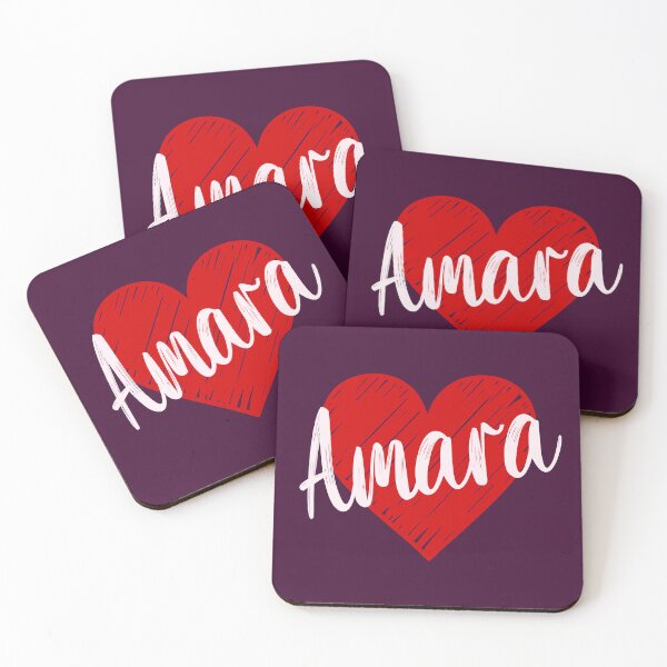 Item preview, Amara Name Red Heart  designed and sold by Jeallan Designs.