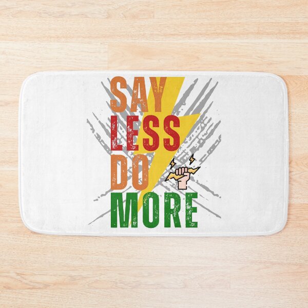 Item preview, Say Less Do More – Power Lightning Fist Motivational Design designed and sold by ArtVibe-Ties.
