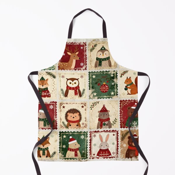 Item preview, Woodland Christmas Animals Vintage Stamp Collection designed and sold by wildexperience.