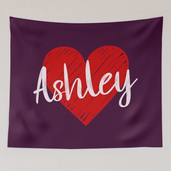 Item preview, Ashley Name Red Heart  designed and sold by Jeallan Designs.