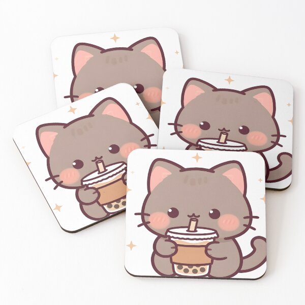 Item preview, Kawaii Cat With Bubble Tea – Cute Boba Cat designed and sold by Evian ShopCo.