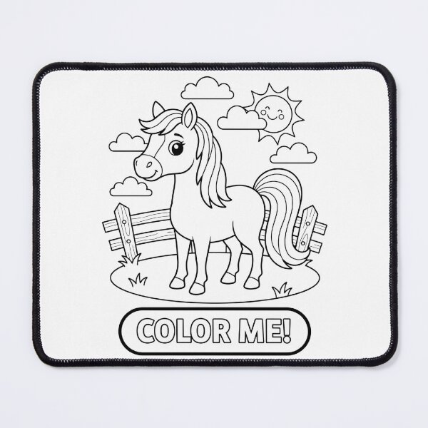 Item preview, Sunny Pasture Horse: Color Me! designed and sold by HaarlemPinupParadise.