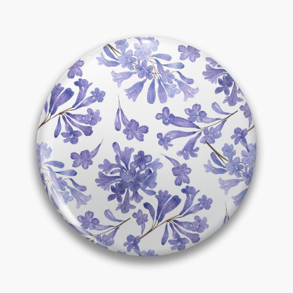 Item preview, Blue Purple Jacaranda Flower Clusters in Watercolor Pattern designed and sold by andrebalest.art.