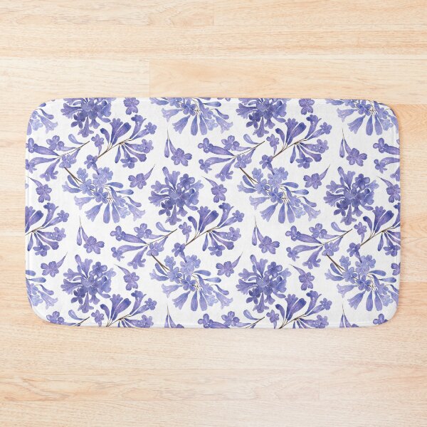 Item preview, Blue Purple Jacaranda Flower Clusters in Watercolor Pattern designed and sold by andrebalest.art.