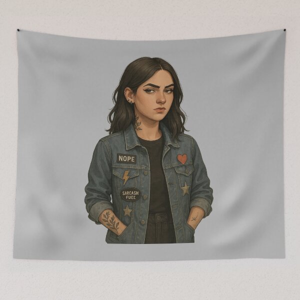 Item preview, RBF Skull Makeup Alt Girl Sarcastic Illustration designed and sold by I AM BRO.