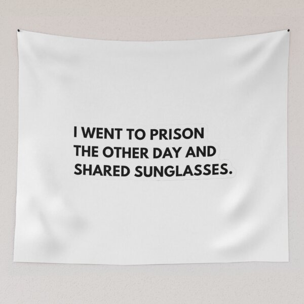 Item preview, Morbid Prison 'Shared Sunglasses' Joke Sticker designed and sold by FUNNY PAW.