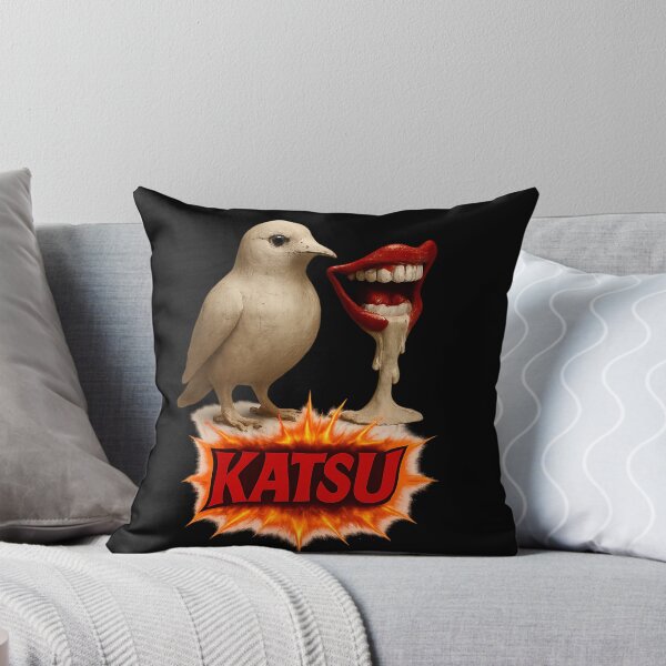 Item preview, White Clay Bird with Evil Grin & Clay – KATSU Surreal Anime Art designed and sold by FUIRY .
