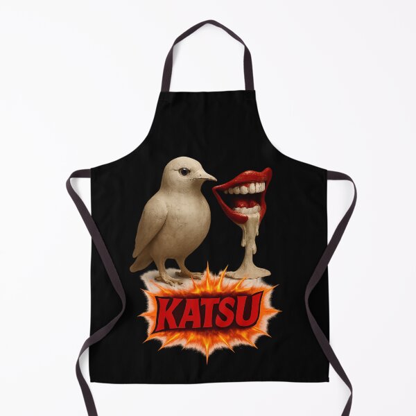 Item preview, White Clay Bird with Evil Grin & Clay – KATSU Surreal Anime Art designed and sold by FUIRY .