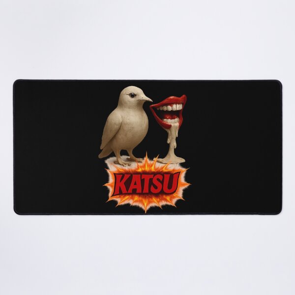 Item preview, White Clay Bird with Evil Grin & Clay – KATSU Surreal Anime Art designed and sold by FUIRY .