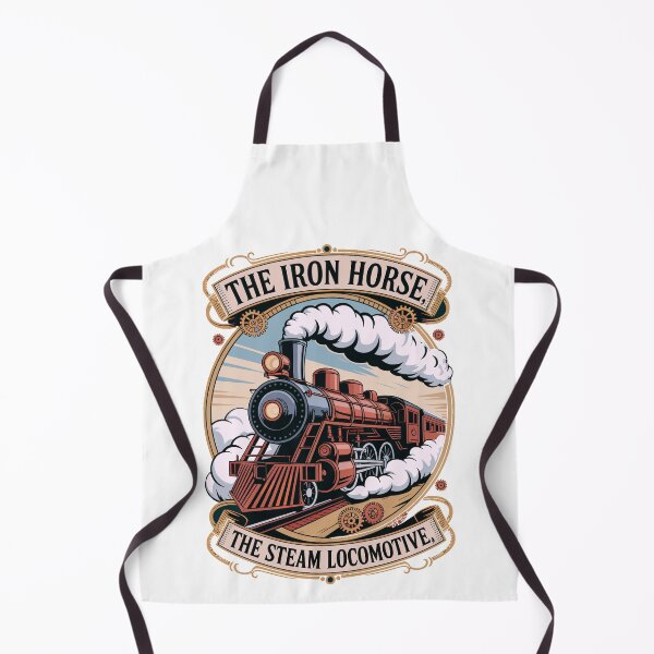 Item preview, Iron Horse Retro Steam Engine Illustration designed and sold by designleon19.