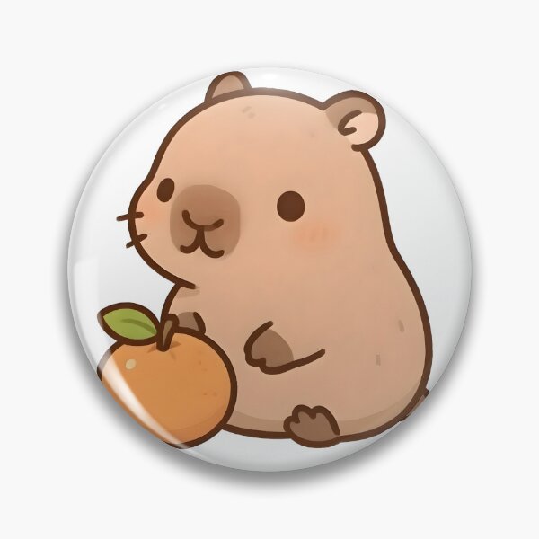 Item preview, Cute Capybara – Kawaii Animal with Orange designed and sold by Evian ShopCo.