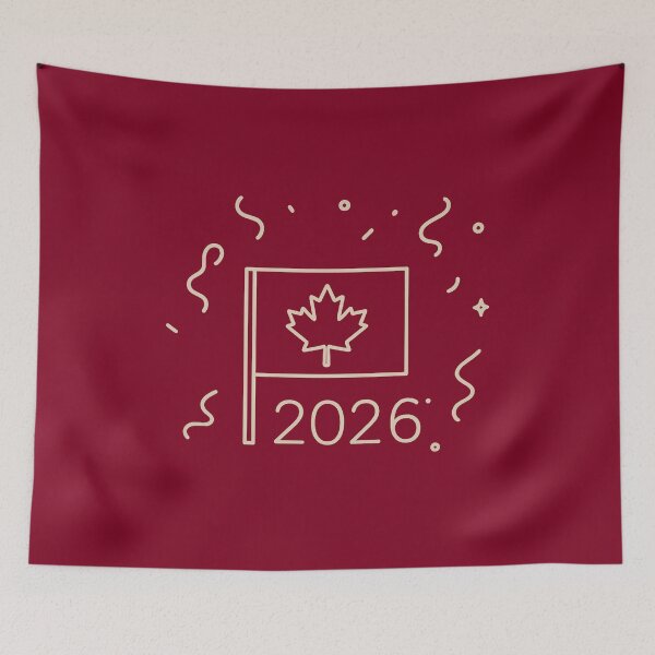 Item preview, New Year 2026 Canada – Minimalist Canadian Flag | Happy New Year Gift designed and sold by mocci10.