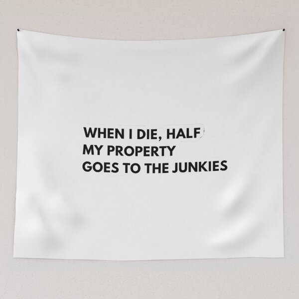 Item preview, Edgy Will and Testament 'Junkies' Sticker designed and sold by FUNNY PAW.