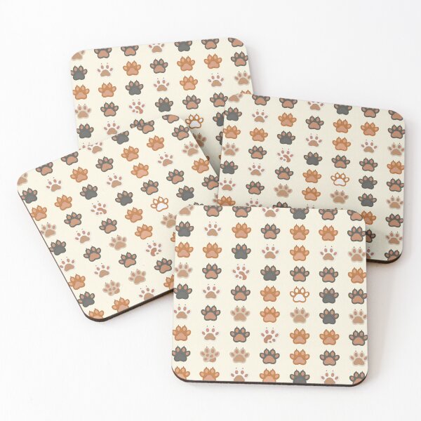 Item preview, Cute Multicolor Dog Paw Prints Seamless Pattern on Cream Background designed and sold by civotajim.