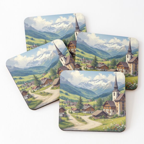 Item preview, Village in the valley (Austria) designed and sold by jefboutique6150.