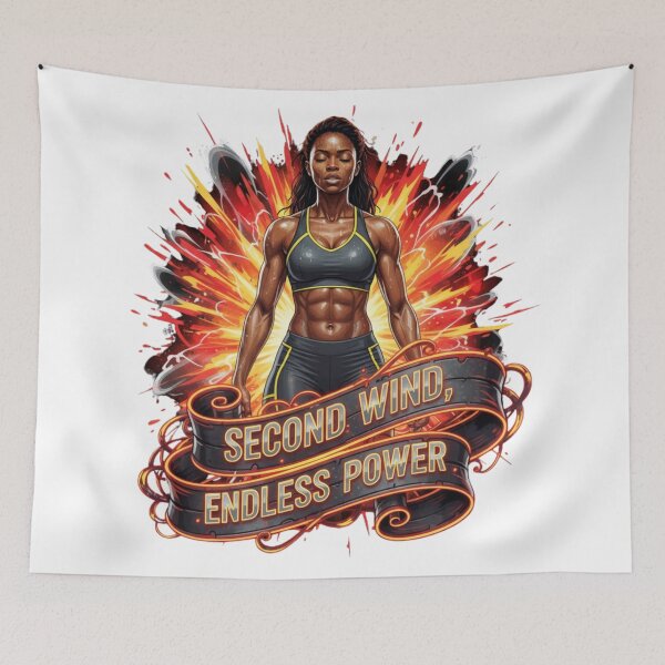 Item preview, "Second Wind Endless Power" T-Shirt | Intense Workout Motivation Pop Art designed and sold by BoldBloomArt.