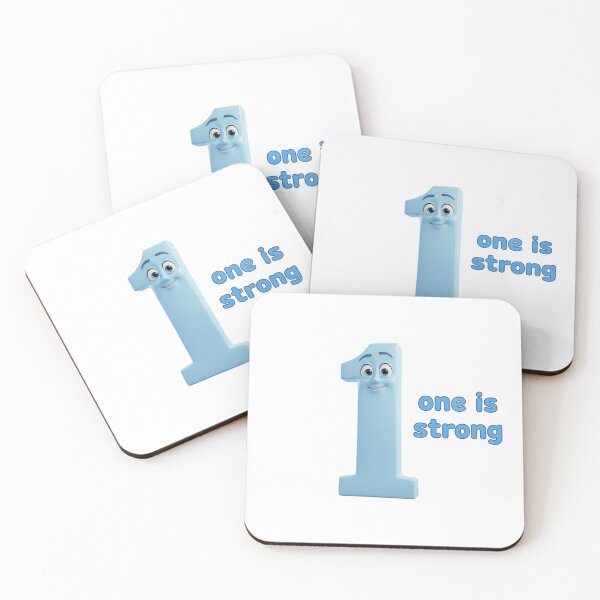 Item preview, Cute Cartoon Number 1 | "One is Strong" Positive Motto Graphic designed and sold by ToonyTeez.