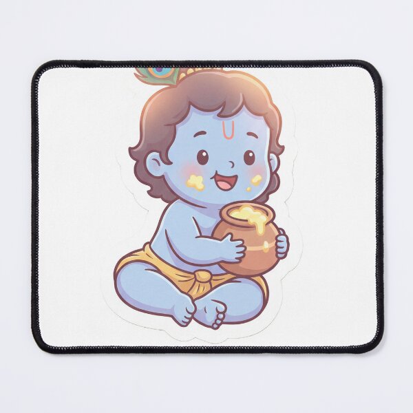 Item preview, Cute Little Krishna Sticker – Butter Thief designed and sold by harharmahadev99.