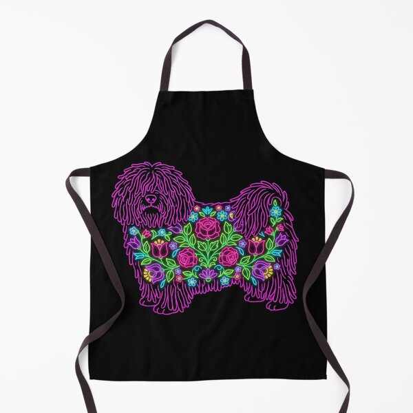 Item preview, Neon Folk Art Puli Dog - Hungarian Floral Embroidery Style designed and sold by AeroNomad.