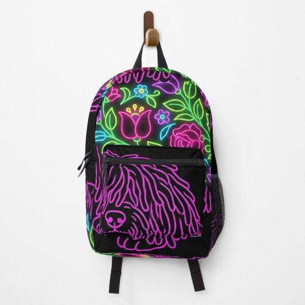 Item preview, Neon Folk Art Puli Dog - Hungarian Floral Embroidery Style designed and sold by AeroNomad.