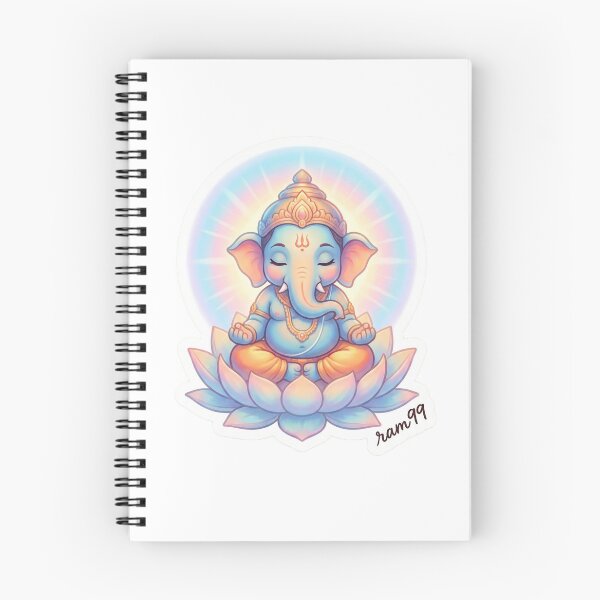 Artikelvorschau, Meditierender Ganesha-Aufkleber – Friedliches Chibi entworfen und verkauft von harharmahadev99.