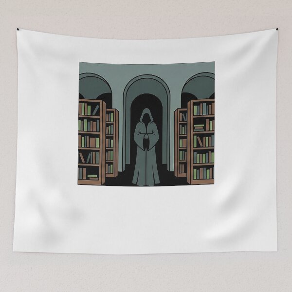 Item preview, Mysterious Scholar Ancient Library Bookshelves Dark Academia designed and sold by k3rstman1.