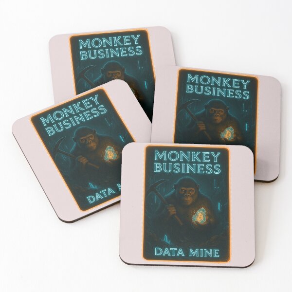 Item preview, Monkey Business: Data Mine – Crypto Mining Neon T-Shirt designed and sold by NAJURE.