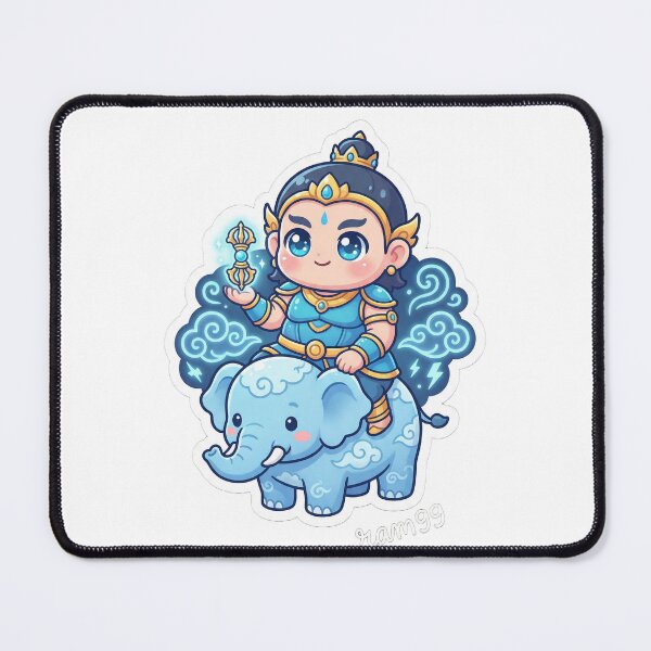 Item preview, Cute Lord Indra Sticker – Chibi Sky God Art designed and sold by harharmahadev99.