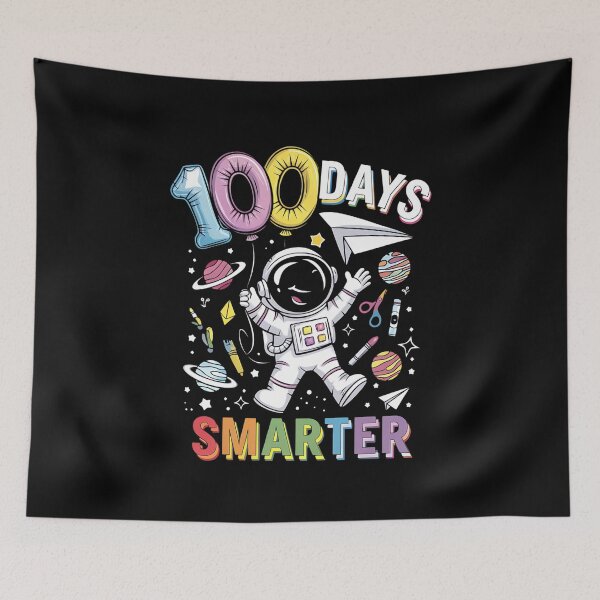 Item preview, 100 Days Smarter 100th Day Of School Astronaut Space designed and sold by HollyBellArtSte.