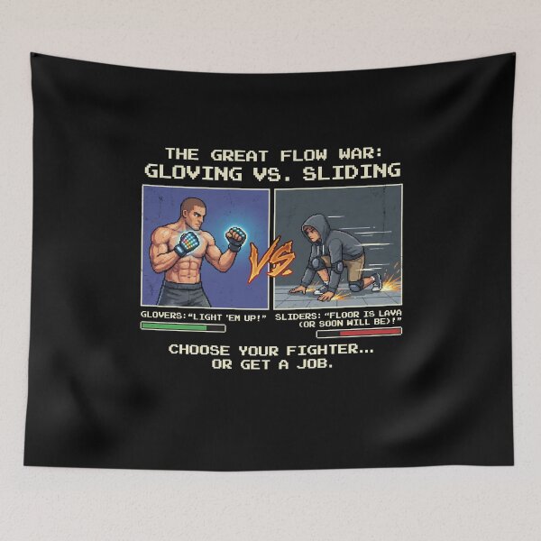 Item preview, Gloving vs Sliding Pixel Art Flow War designed and sold by k3rstman1.