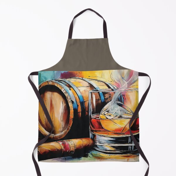 Item preview, Pour Whiskey and Light a Cigar Amid Vibrant Color and Energy Abstract Digital AI Art designed and sold by OlfactoART Studio.