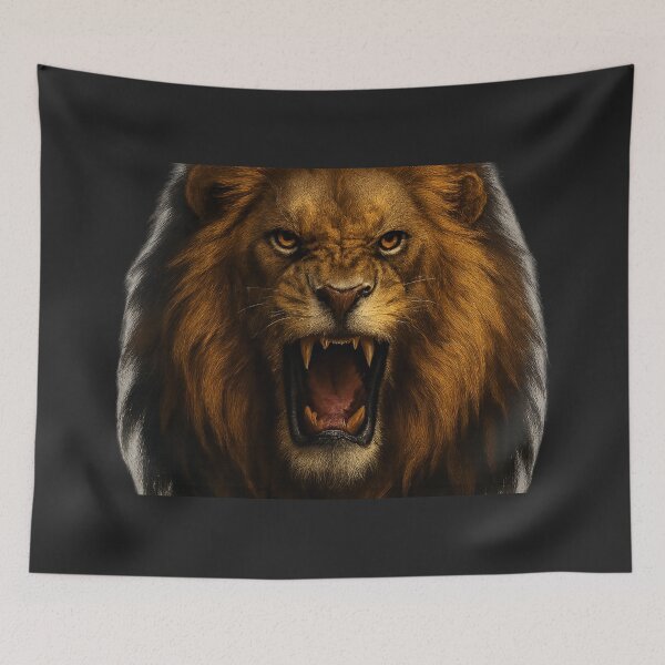 Item preview, Roaring Lion Streetwear Emblem King Animal Art designed and sold by Eric’s Creative Corner.