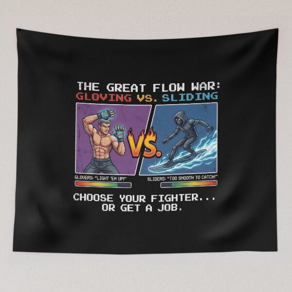 Item preview, Retro Arcade Gloving vs Sliding Battle designed and sold by k3rstman1.