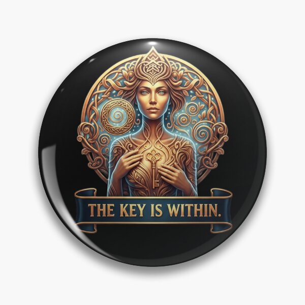 Item preview, The Key Is Within Celtic Knot Art T-Shirt | Inner Strength Empowerment Gift for Women | High Gloss 3D Design designed and sold by BoldBloomArt.
