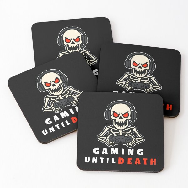 Item preview, Gaming Until Death Hardcore Gamer Skull with Controller Design designed and sold by Bawek85Designs.