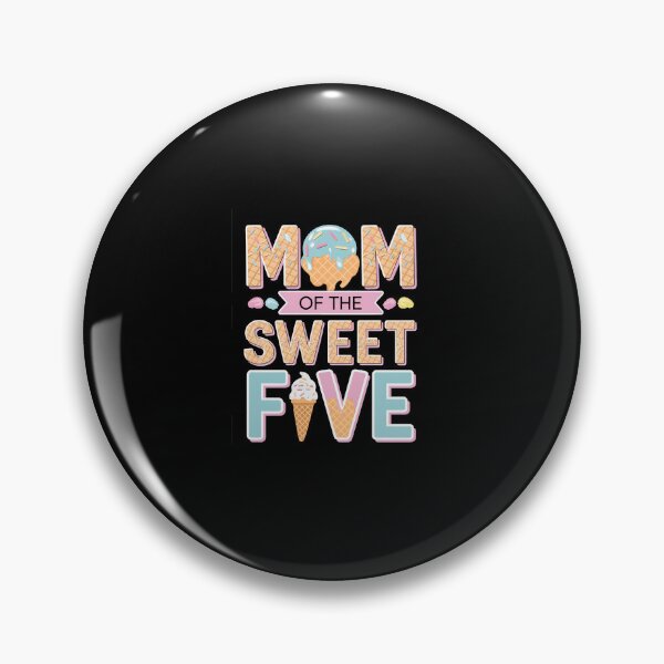 Item preview, Mom Of The Sweet Five 5th Birthday Girl Ice Cream Party designed and sold by IhanVaanMaArt.