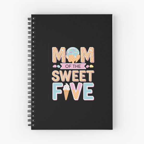 Item preview, Mom Of The Sweet Five 5th Birthday Girl Ice Cream Party designed and sold by IhanVaanMaArt.