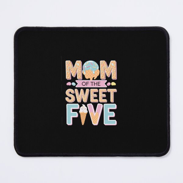 Item preview, Mom Of The Sweet Five 5th Birthday Girl Ice Cream Party designed and sold by IhanVaanMaArt.