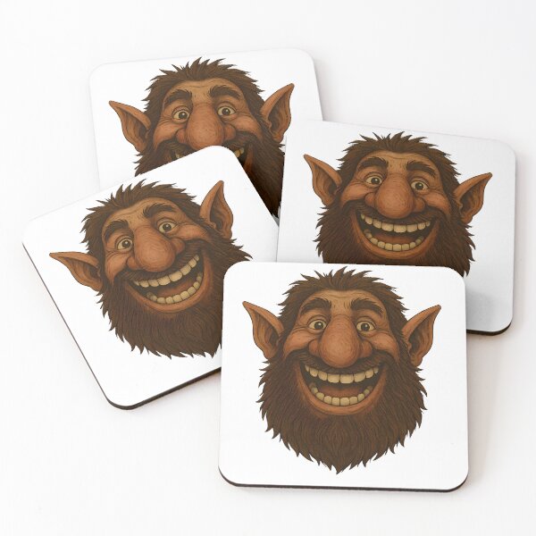 Item preview, Happy Troll Face – Funny Fantasy Creature Smiling Expression designed and sold by ArtSpark Studio.