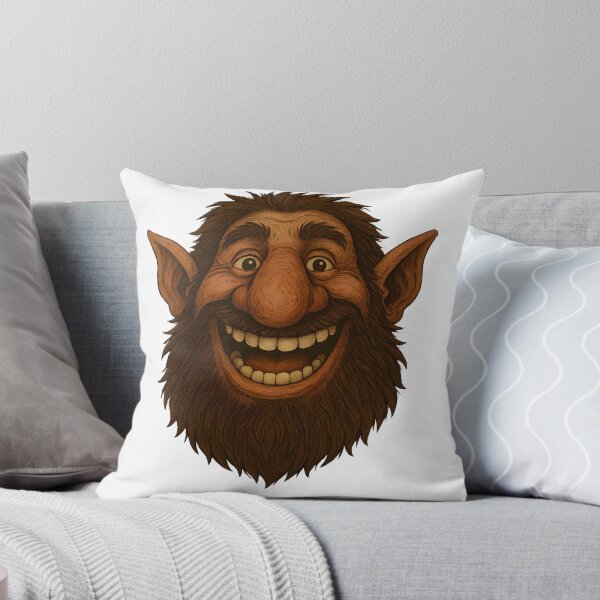Item preview, Happy Troll Face – Funny Fantasy Creature Smiling Expression designed and sold by ArtSpark Studio.