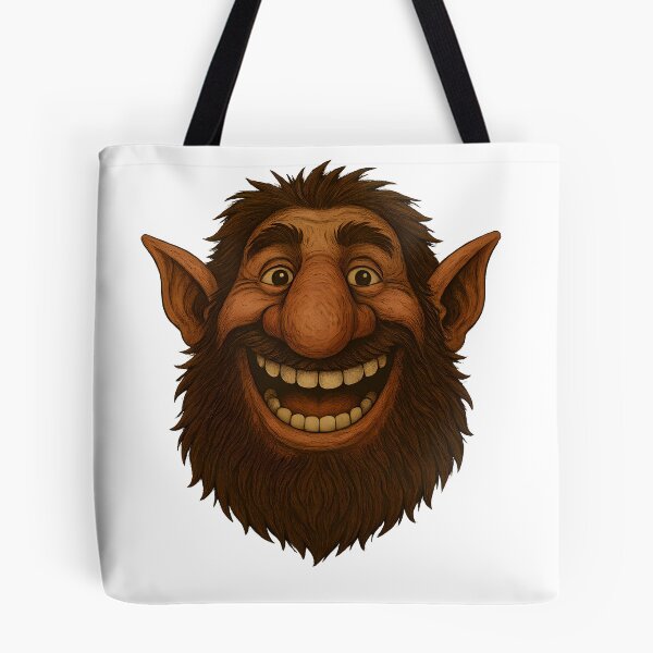 Item preview, Happy Troll Face – Funny Fantasy Creature Smiling Expression designed and sold by ArtSpark Studio.
