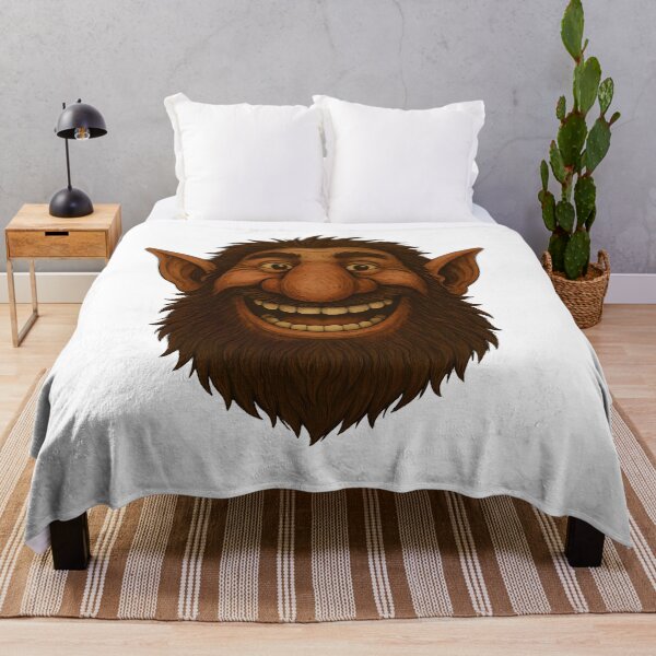 Item preview, Happy Troll Face – Funny Fantasy Creature Smiling Expression designed and sold by ArtSpark Studio.