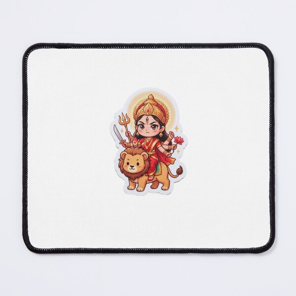 Item preview, Cute Goddess Durga Sticker – Powerful Chibi Divine Art designed and sold by harharmahadev99.