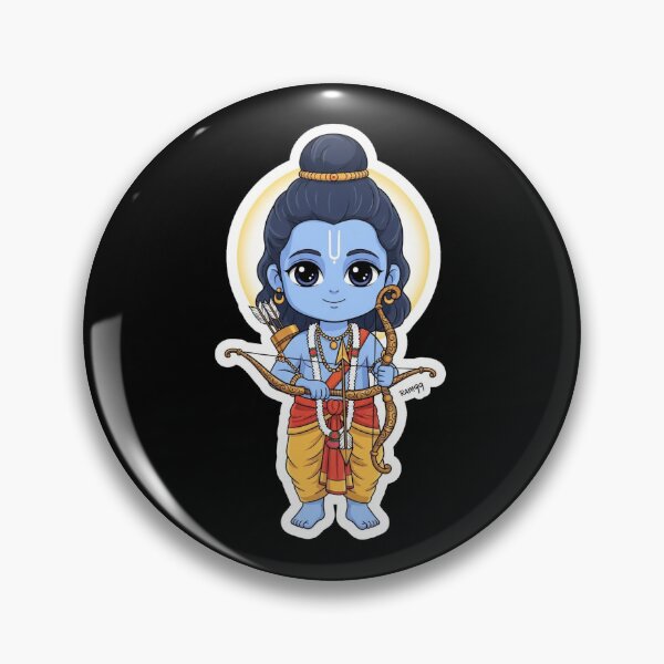 Item preview, cute little Lord Rama Sticker – Chibi God Art designed and sold by harharmahadev99.