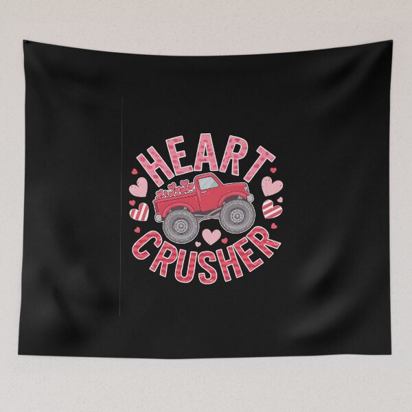 Item preview, Heart Monster Truck Crusher Valentines Day designed and sold by IhanVaanMaArt.