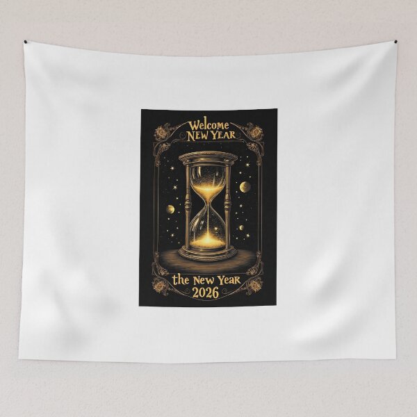 Item preview, Welcome the New Year 2026 – Golden Hourglass of Time designed and sold by SKINOVAstore.