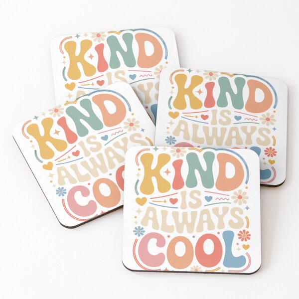 Item preview, Kind Is Always Cool - Retro Groovy 70s Aesthetic Positivity designed and sold by shellymope.