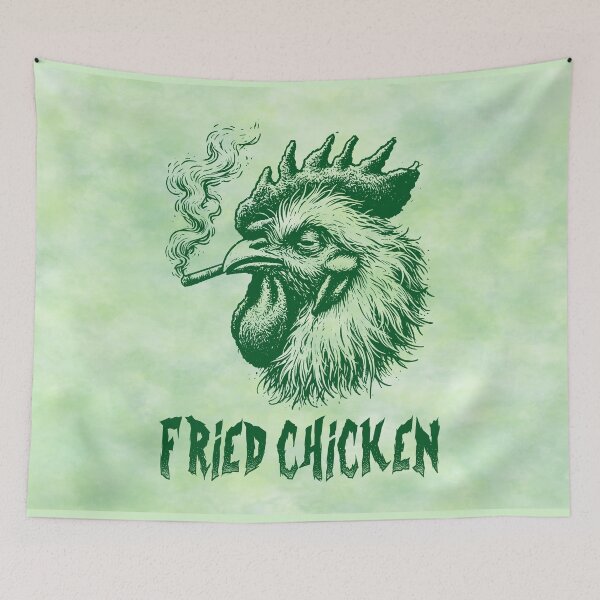 Item preview, Fried Chicken – Hilarious Stoned Rooster Illustration designed and sold by MysticOzzy.