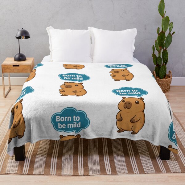 Item preview, Born to Be Mild – Cute Capybara Cartoon Illustration designed and sold by RetroPop23.